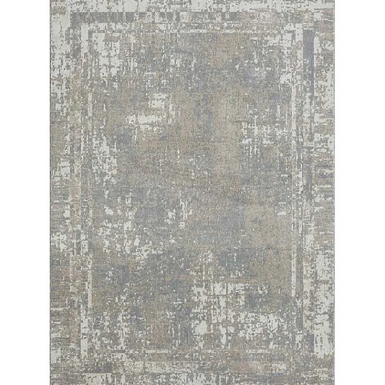 Area Rugs-Kirklands Home Distressed Washable Area Rug, 5x7 Gray
