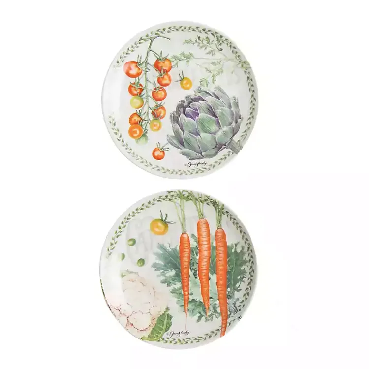 Dinnerware-Kirklands Home Vegetable Garden Salad Plates, Set of 4 Multi