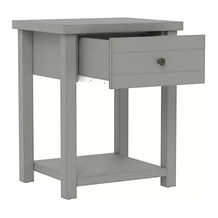 Accent & End Tables-Kirklands Home Bailie Wooden Side Table Gray