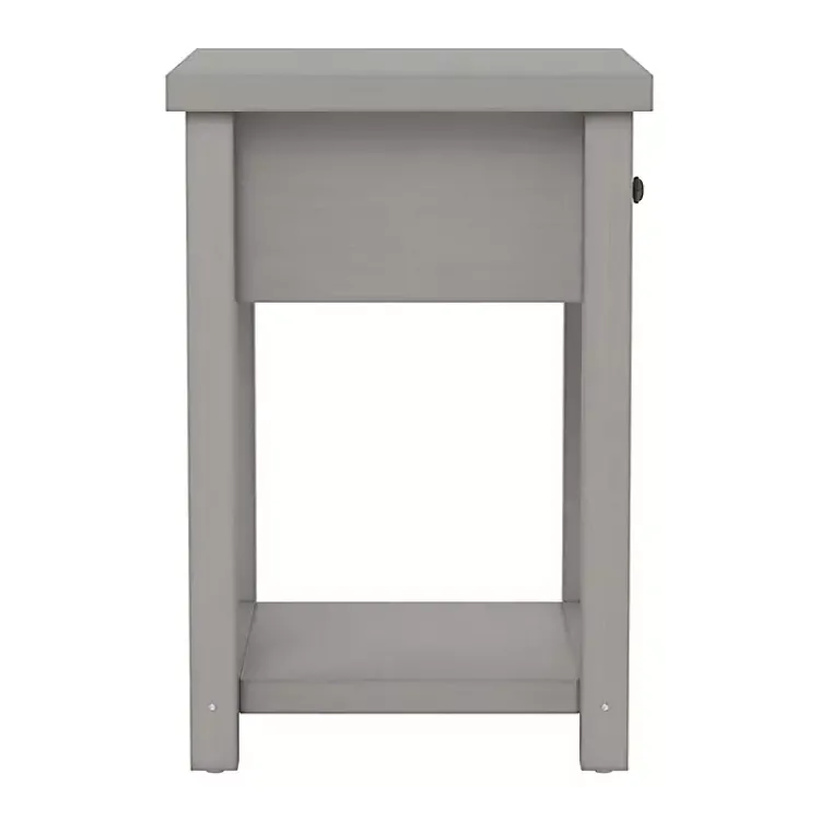 Accent & End Tables-Kirklands Home Bailie Wooden Side Table Gray