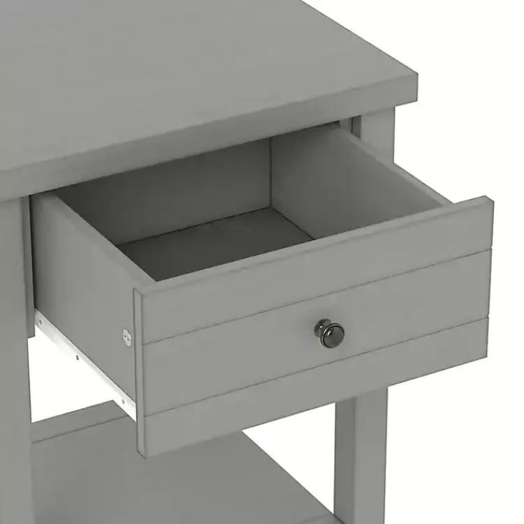 Accent & End Tables-Kirklands Home Bailie Wooden Side Table Gray