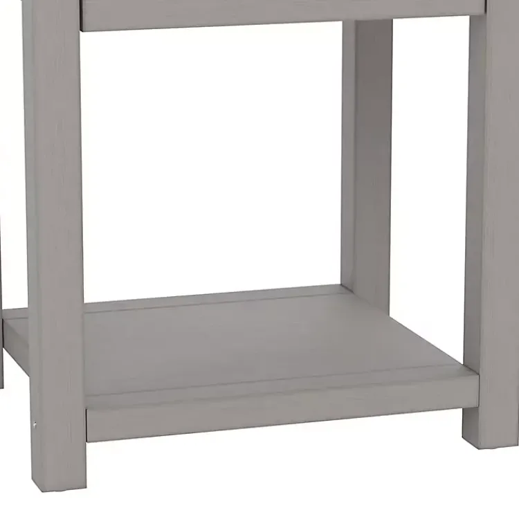 Accent & End Tables-Kirklands Home Bailie Wooden Side Table Gray