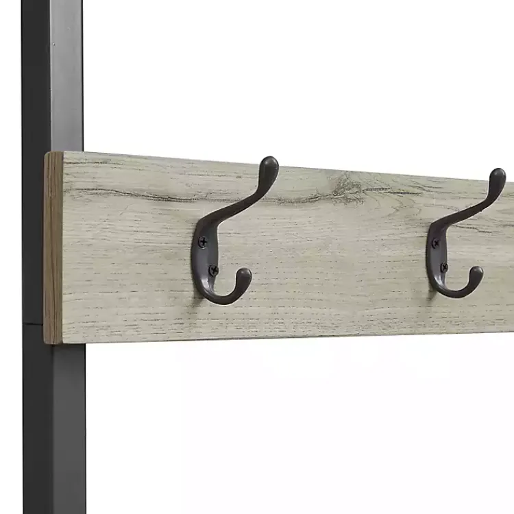 Entryway Furniture-Kirklands Home and Black Wood Bench Hall Tree Gray