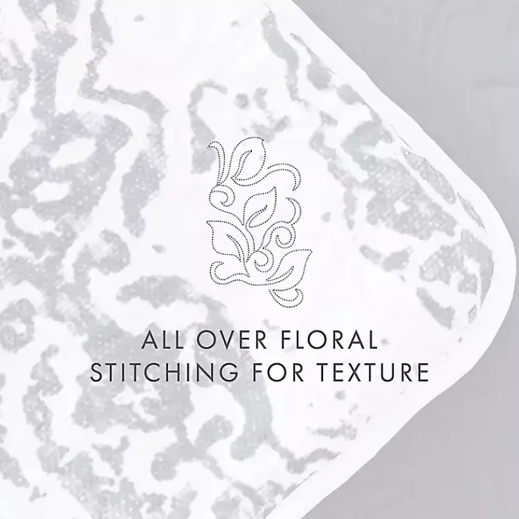 Quilts-Kirklands Home Blue Damask Reversible 2-pc. Twin Quilt Set