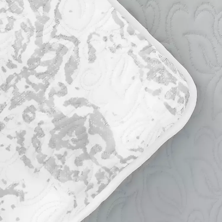 Quilts-Kirklands Home Gray Damask Reversible 2-pc. Twin Quilt Set