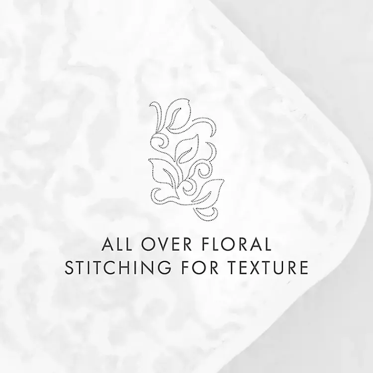 Quilts-Kirklands Home Gray Damask Reversible 2-pc. Twin Quilt Set