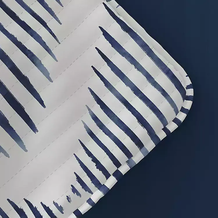 Quilts-Kirklands Home Navy Diamond Line Reversible 3-pc. Queen Quilt Set