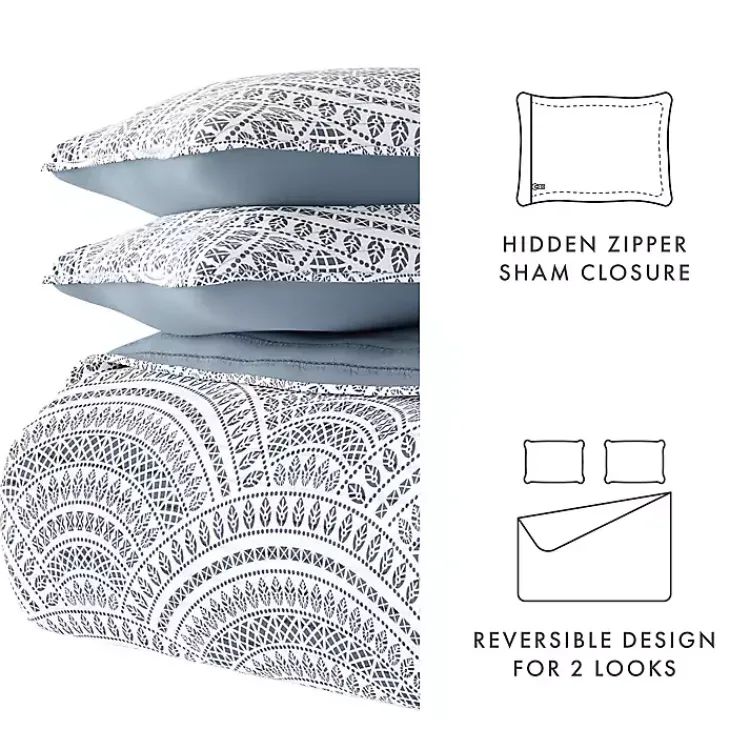 Quilts-Kirklands Home Blue Scalloped Reversible 2-pc. Twin Quilt Set