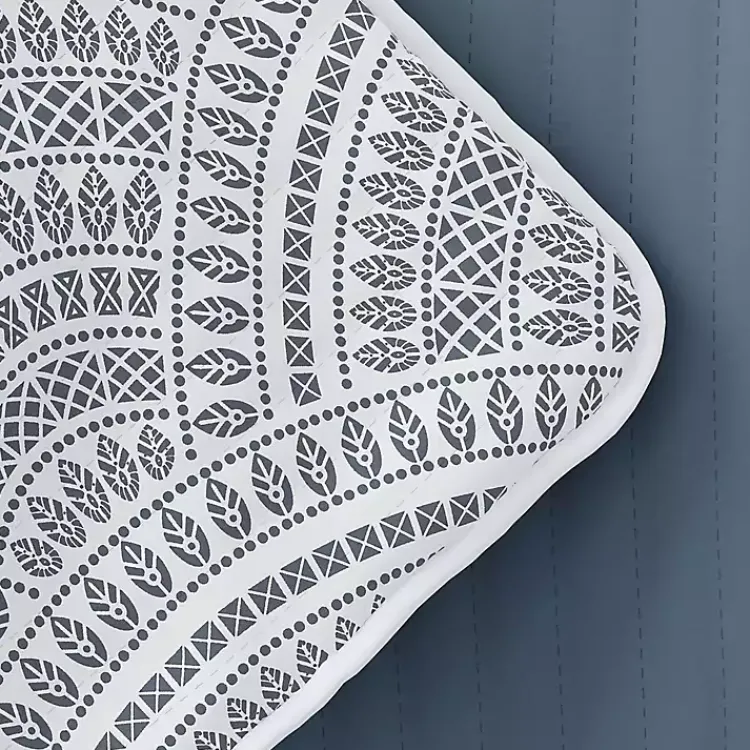 Quilts-Kirklands Home Blue Scalloped Reversible 3-pc. King Quilt Set