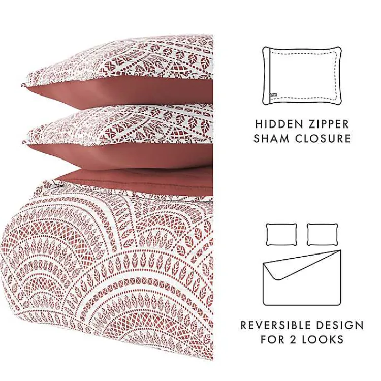 Quilts-Kirklands Home Terra Scalloped Reversible 3-pc. Queen Quilt Set