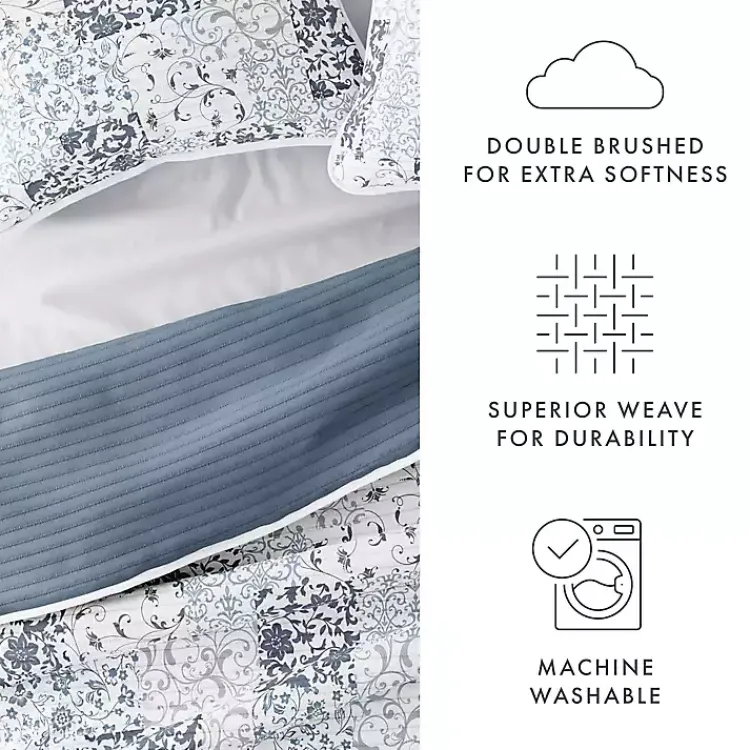 Quilts-Kirklands Home Blue Patchwork Reversible 2-pc. Twin Quilt Set