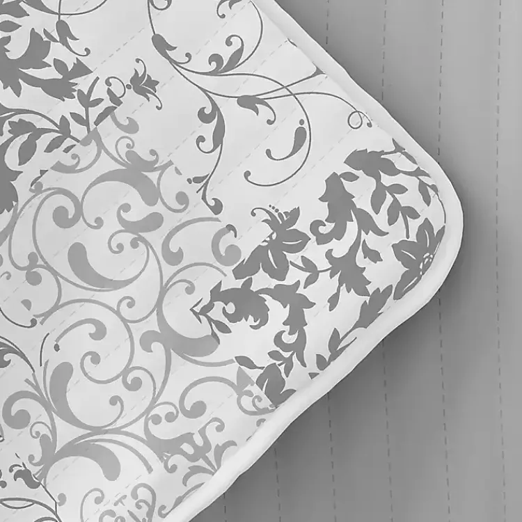 Quilts-Kirklands Home Gray Patchwork Reversible 3-pc. Queen Quilt Set