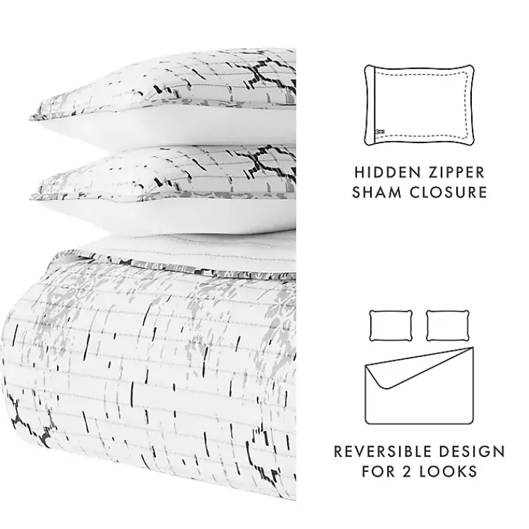 Quilts-Kirklands Home White Trellis Reversible 2-pc. Twin Quilt Set