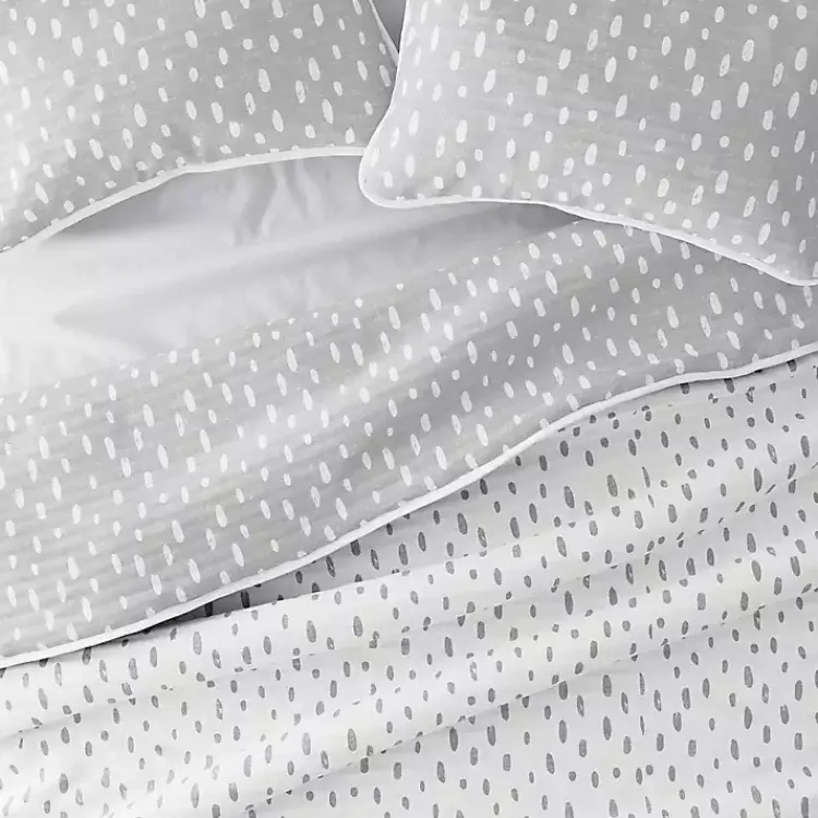 Quilts-Kirklands Home Gray Dotted Reversible 3-pc. King Quilt Set