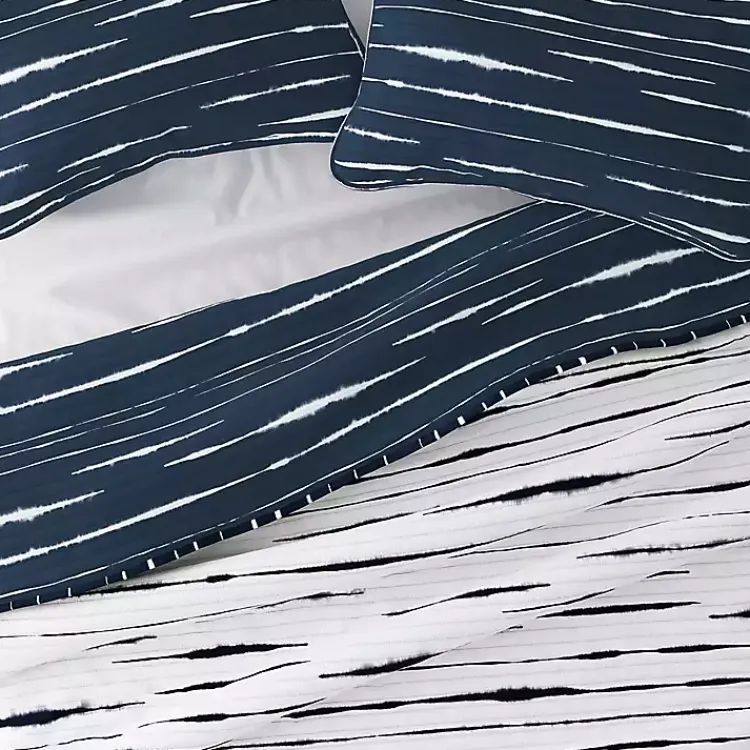 Quilts-Kirklands Home Navy Linear Reversible 2-pc. Twin Quilt Set