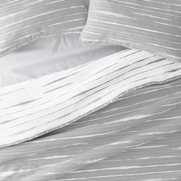 Quilts-Kirklands Home Gray Linear Reversible 3-pc. King Quilt Set