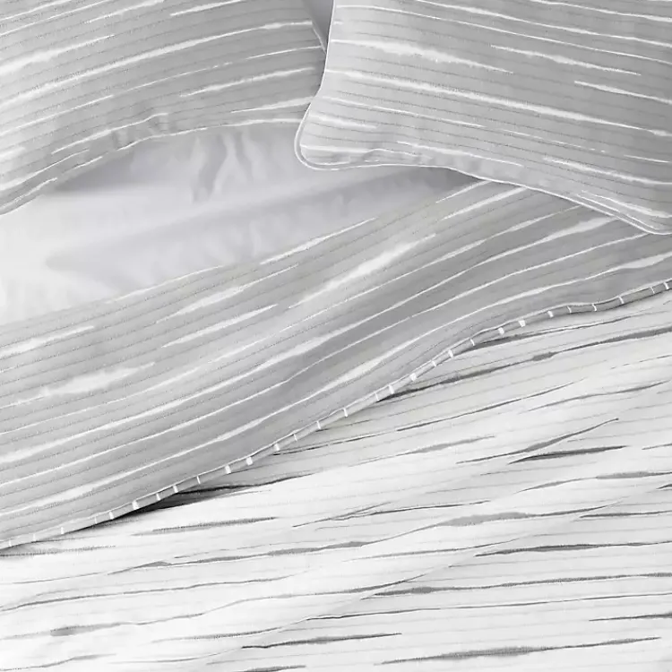 Quilts-Kirklands Home Gray Linear Reversible 3-pc. King Quilt Set