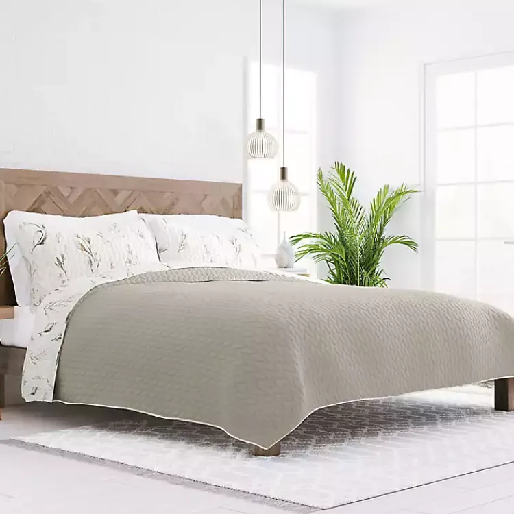 Quilts-Kirklands Home Watercolor Leaves Reversible 2-pc. Twin Quilt Set