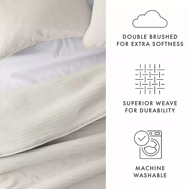 Quilts-Kirklands Home Natural Stitched Stripes 3-pc. King Quilt Set