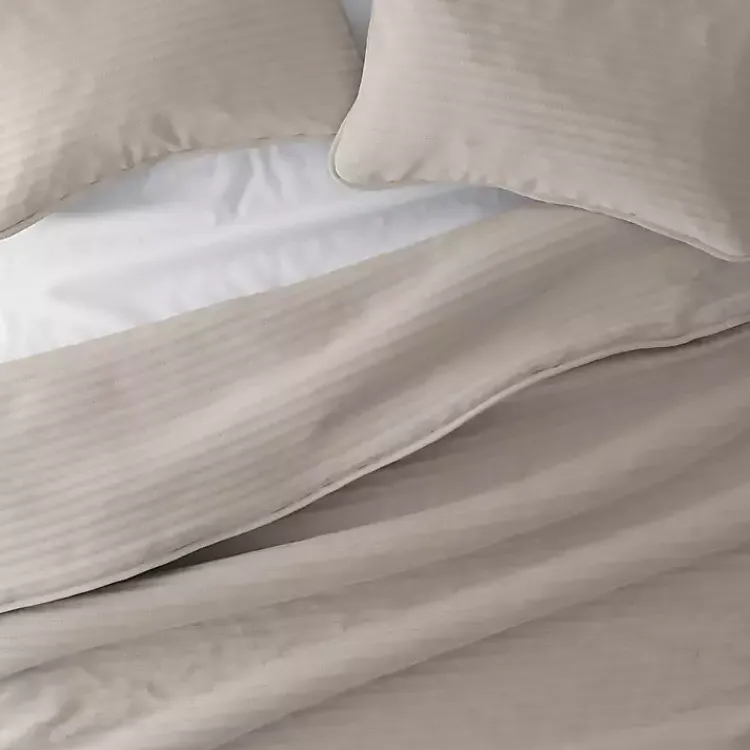 Quilts-Kirklands Home Latte Stitched Stripes 2-pc. Twin Quilt Set Gray