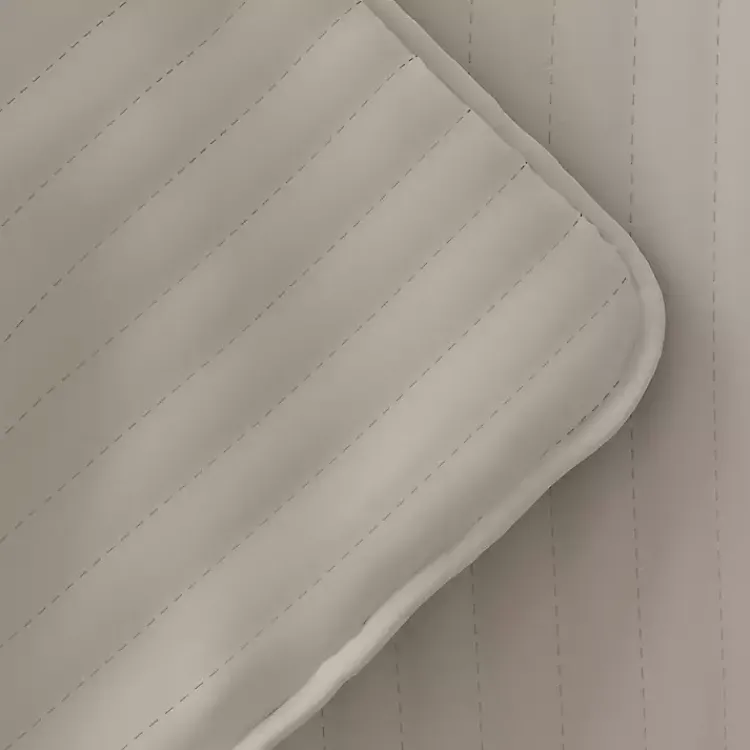 Quilts-Kirklands Home Latte Stitched Stripes 2-pc. Twin Quilt Set Gray