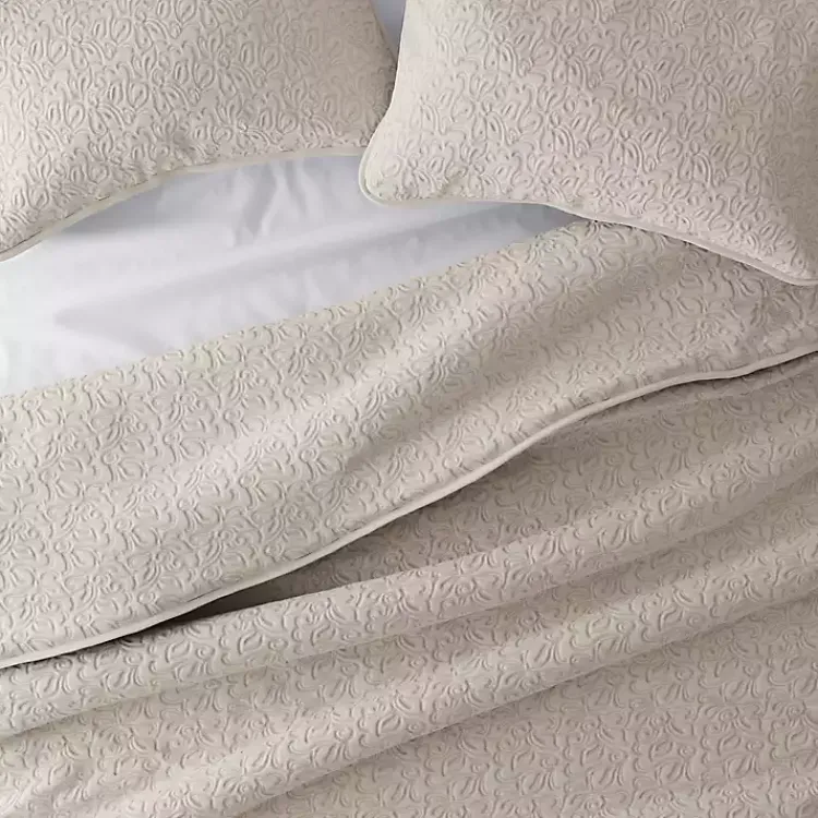 Quilts-Kirklands Home Latte Floral Stitch 2-pc. Twin Quilt Set Tan