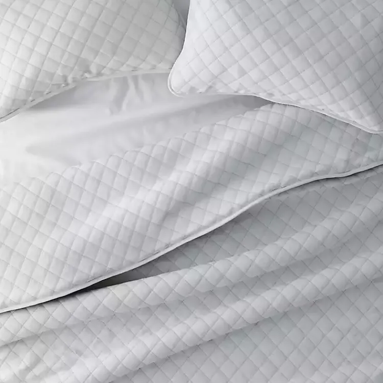 Quilts-Kirklands Home Stitched Diamond 2-pc. Twin Quilt Set Gray