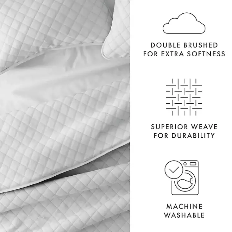 Quilts-Kirklands Home Stitched Diamond 2-pc. Twin Quilt Set Gray