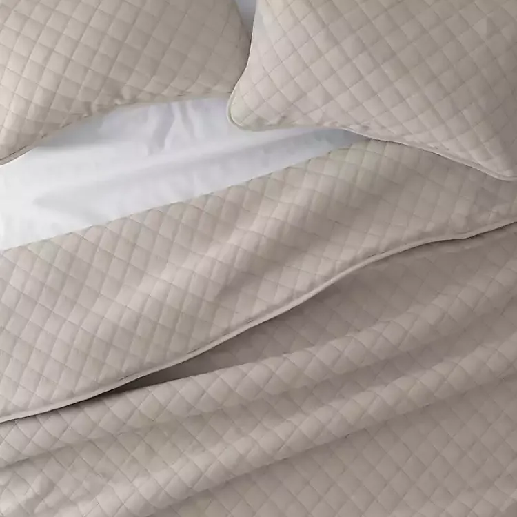 Quilts-Kirklands Home Latte Stitched Diamond 2-pc. Twin Quilt Set Tan