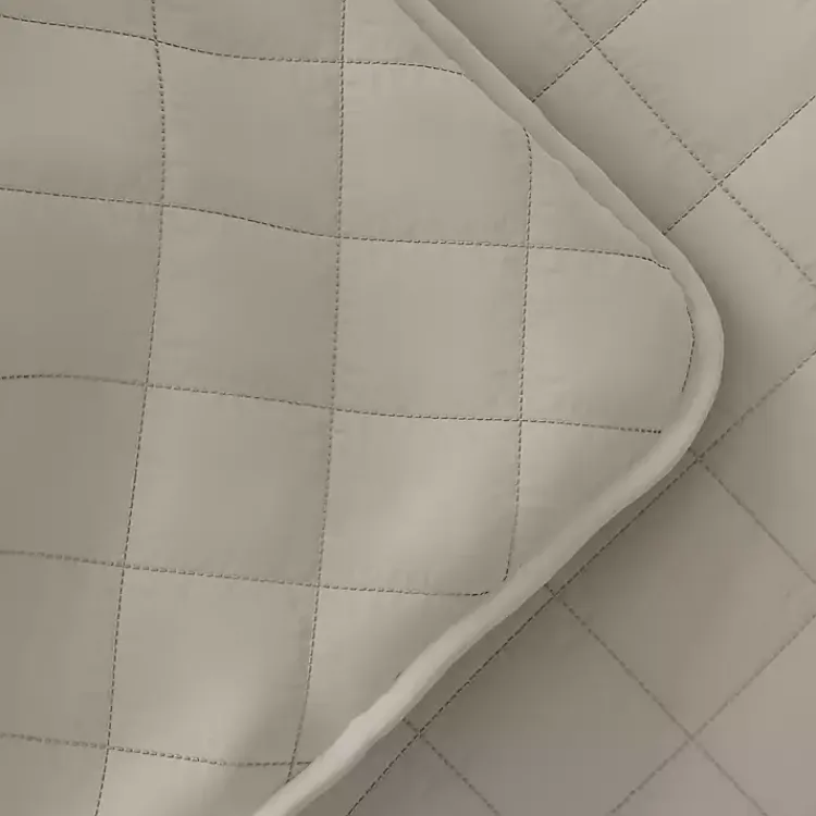 Quilts-Kirklands Home Latte Stitched Diamond 3-pc. King Quilt Set Tan