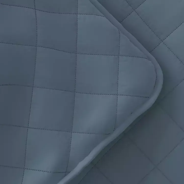 Quilts-Kirklands Home Stitched Diamond 3-pc. King Quilt Set Blue