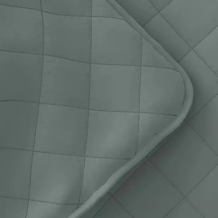 Quilts-Kirklands Home Stitched Diamond 2-pc. Twin Quilt Set Green