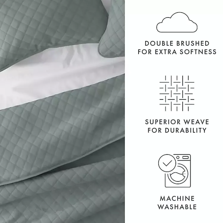 Quilts-Kirklands Home Stitched Diamond 2-pc. Twin Quilt Set Green