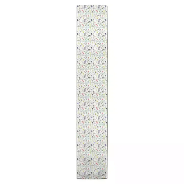 Table Linens-Kirklands Home Pastel Floral Stems Table Runner, 72 in. Multi