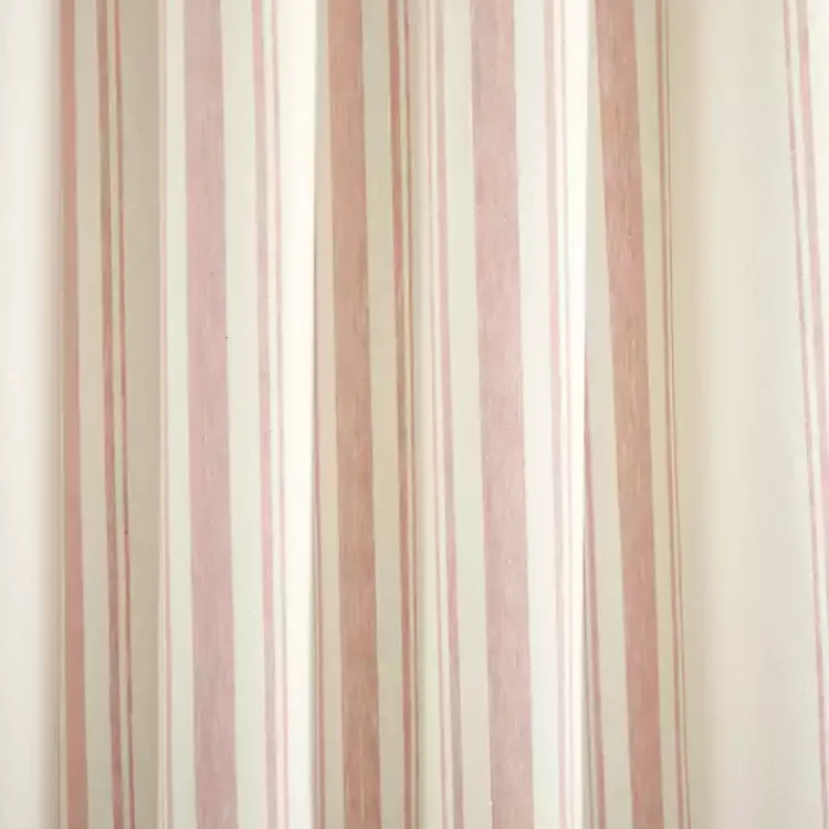 Curtains & Drapes-Kirklands Home Farmhouse Stripe Curtain Panel Set, 84 in. Pink