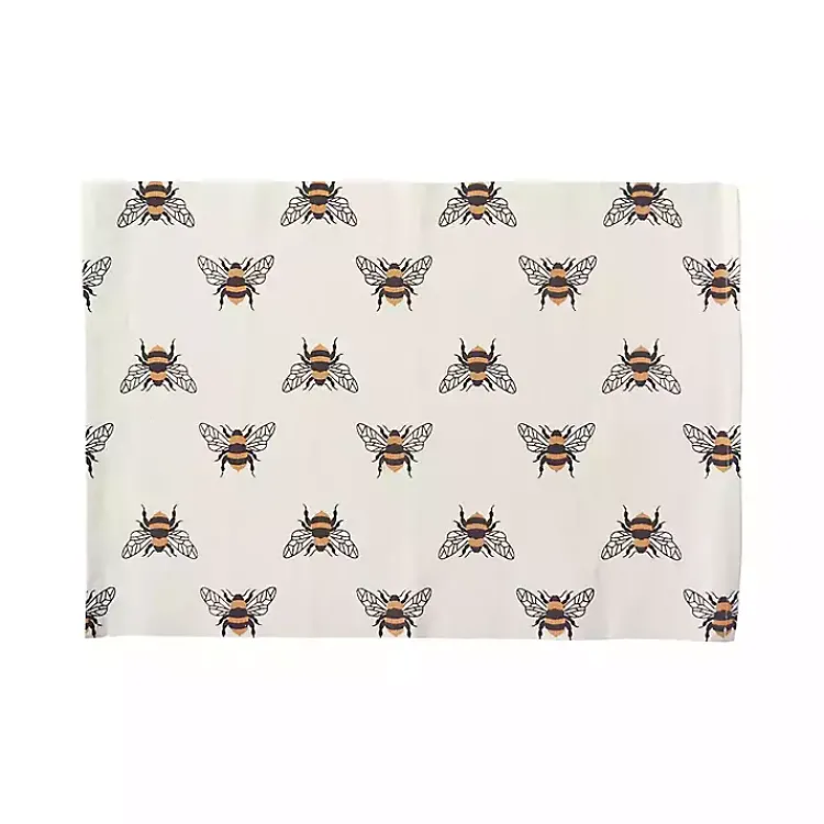 Table Linens-Kirklands Home Bumble Bee Placemats, Set of 6