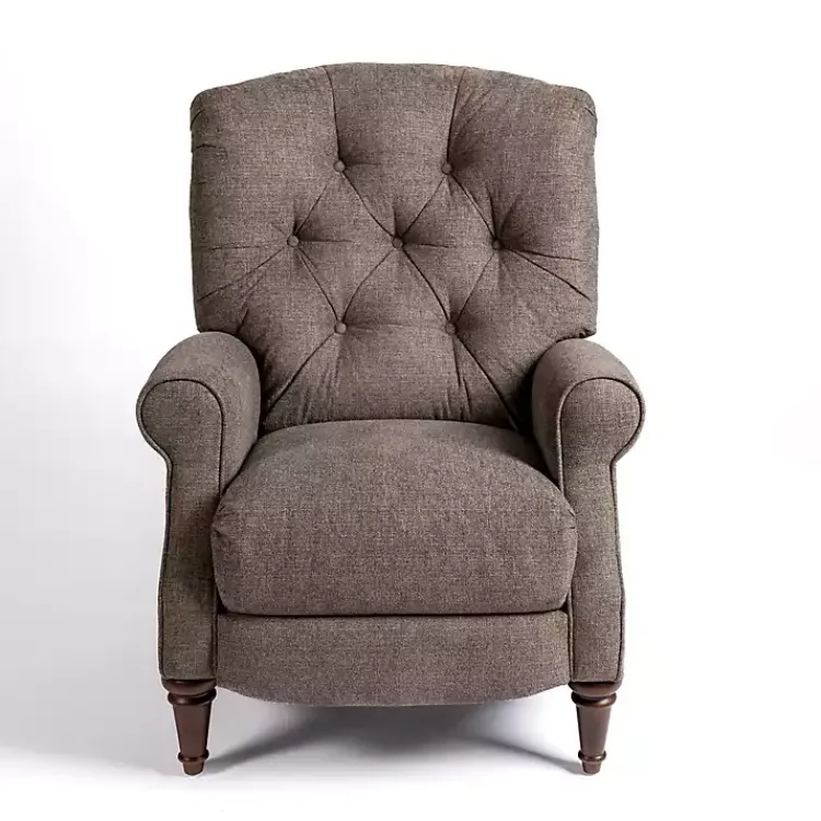 Accent Chairs-Kirklands Home Gabor Ash Tufted Upholstered Recliner Gray