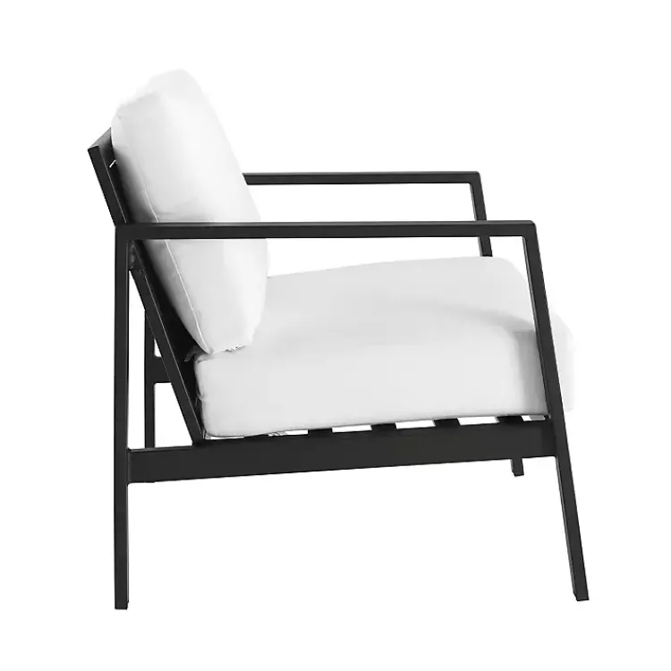 Outdoor Seating-Kirklands Home White Sunbrella Cushions Holland Outdoor Chair