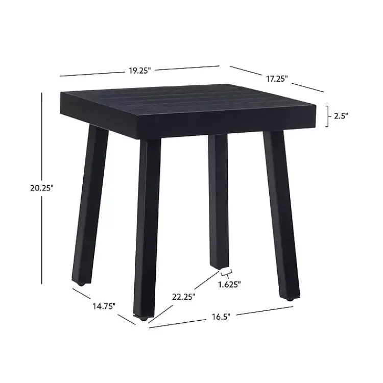 Outdoor Tables-Kirklands Home Holland Outdoor Side Table Black
