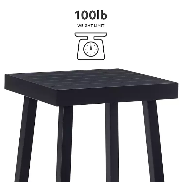 Outdoor Tables-Kirklands Home Holland Outdoor Side Table Black