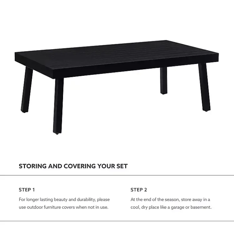 Outdoor Tables-Kirklands Home Holland Outdoor Coffee Table Black