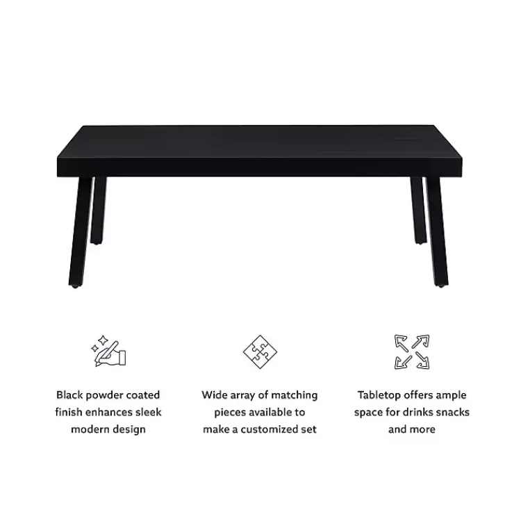 Outdoor Tables-Kirklands Home Holland Outdoor Coffee Table Black