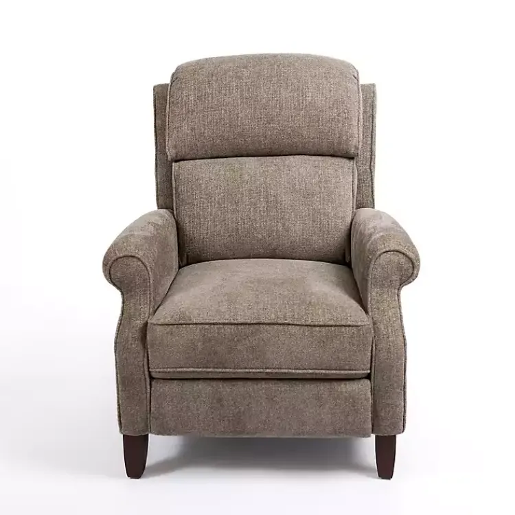 Accent Chairs-Kirklands Home Stone Handwoven Upholstered Recliner Brown