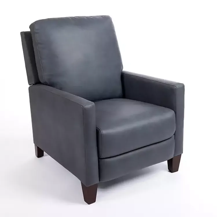 Accent Chairs-Kirklands Home Teramo Steel Recliner Blue