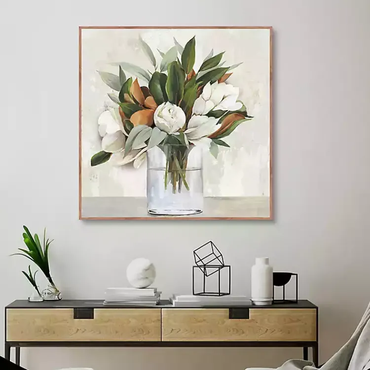 Canvas Art-Kirklands Home Magnolia Bouquet Framed Canvas Art Print
