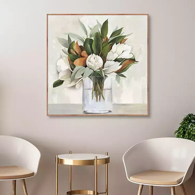 Canvas Art-Kirklands Home Magnolia Bouquet Framed Canvas Art Print