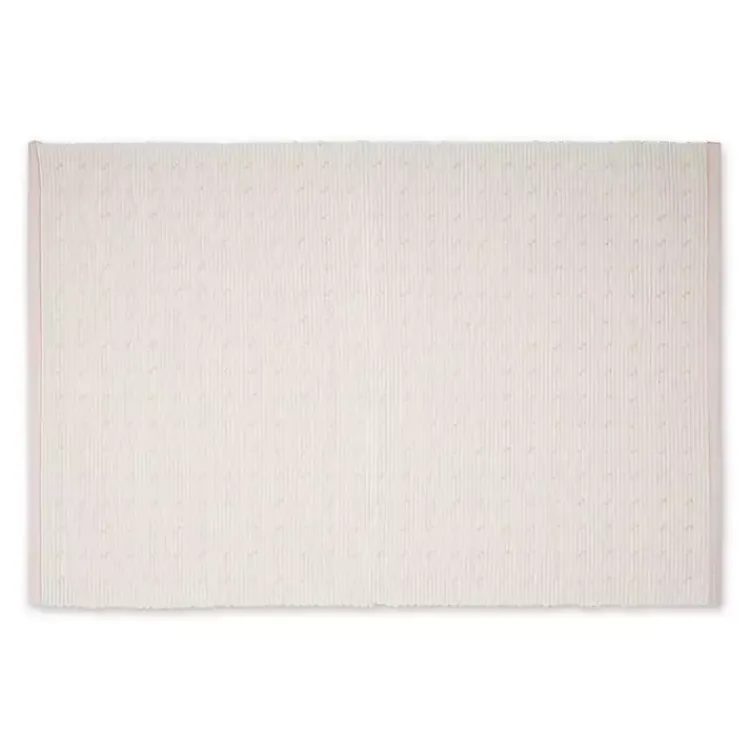 Table Linens-Kirklands Home Pastel Rose Dobby Placemats, Set of 6 Pink