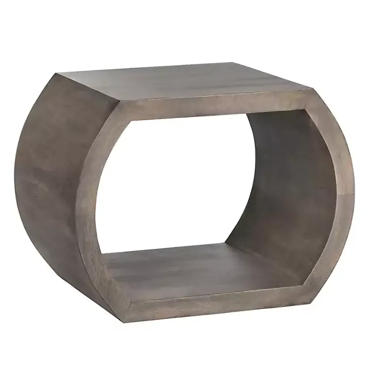 Accent & End Tables-Kirklands Home Round Open Side Table Brown