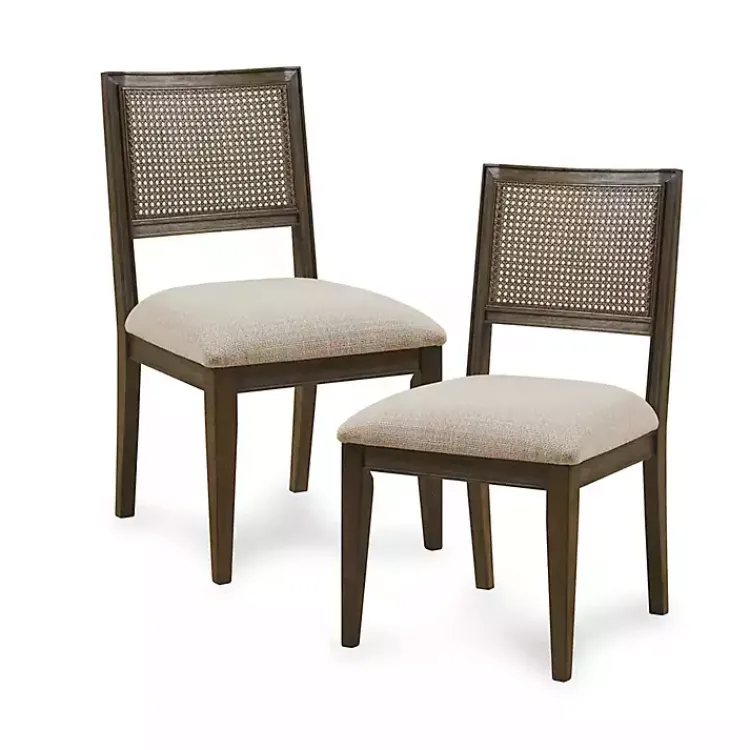 Dining Chairs-Kirklands Home Woven Back Dining Chairs, Set of 2 Brown