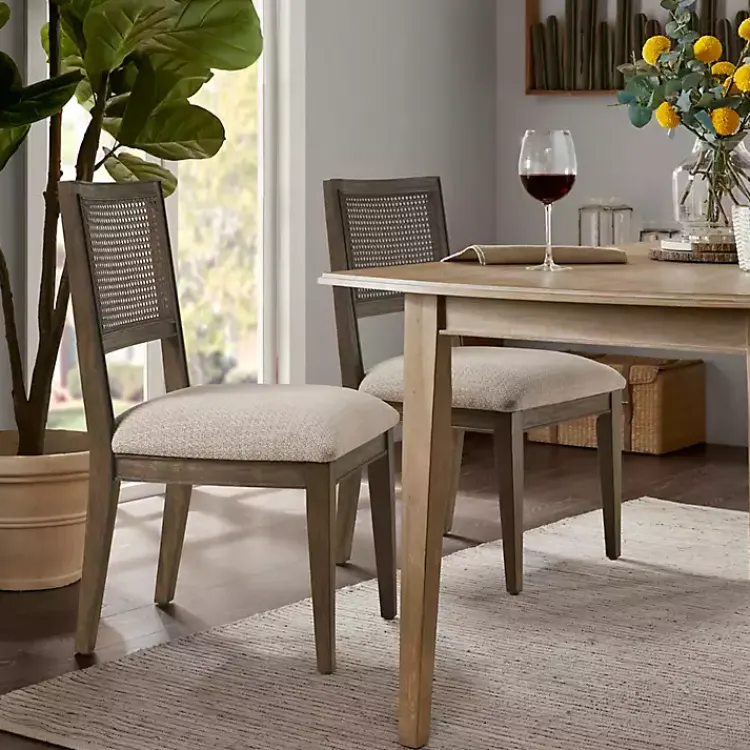 Dining Chairs-Kirklands Home Woven Back Dining Chairs, Set of 2 Brown